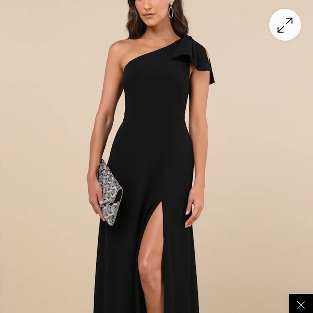 Lulu's Chic Black One-Shoulder Dress